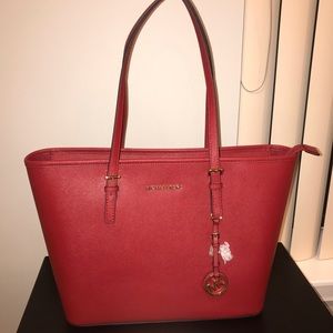 Michael Kors Jet Set Travel Tote Scarlet Handbag